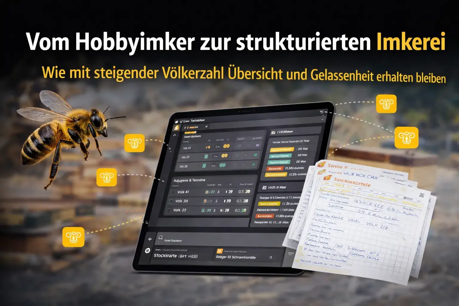 Banner struktur in der Imkerei