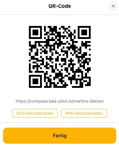 QR-Code zum Herunterladen für Etikett und Honigglas
