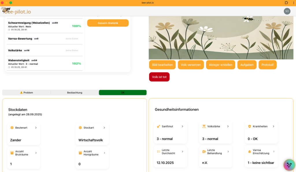 bee-pilot-io Dettagli dalla dashboard