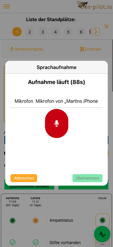bee-pilot.io - Ispezione con controllo vocale