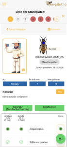 Checkliste bee-pilot.io auf mobil