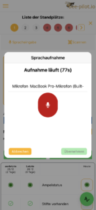 Spracheingabe bei der Durchsicht