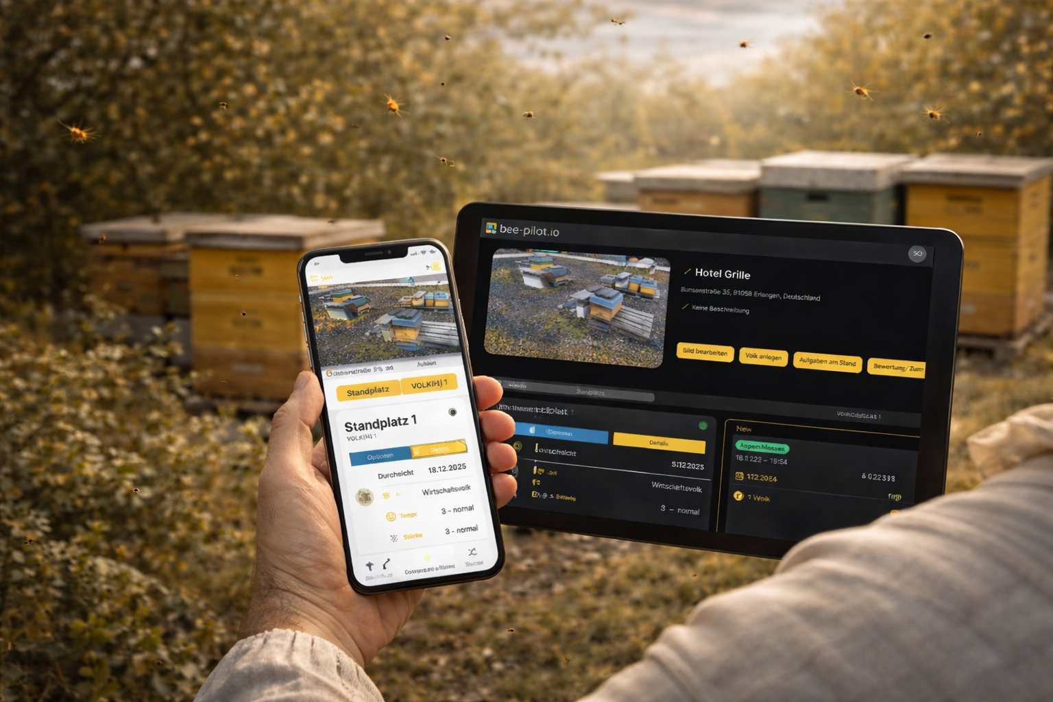 Verwalte deine Bienenstände