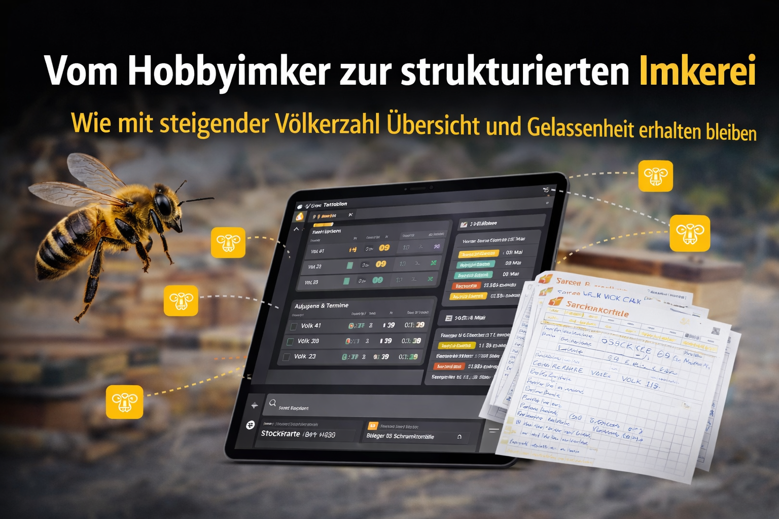 Banner struktur in der Imkerei