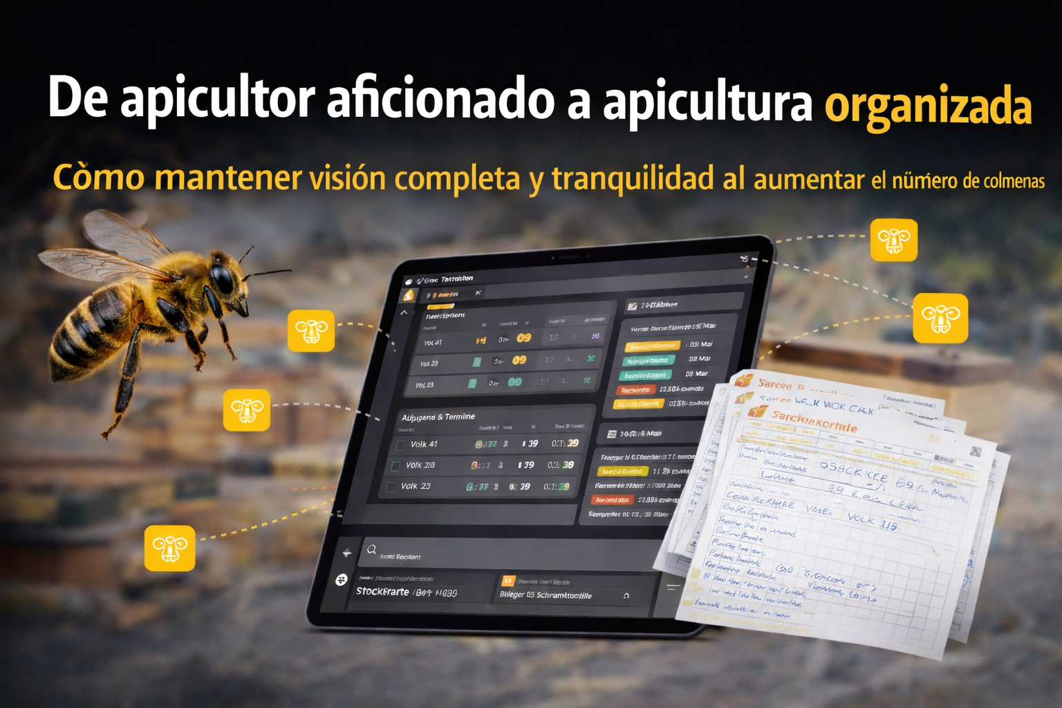 Banner strukturierte Imkerei