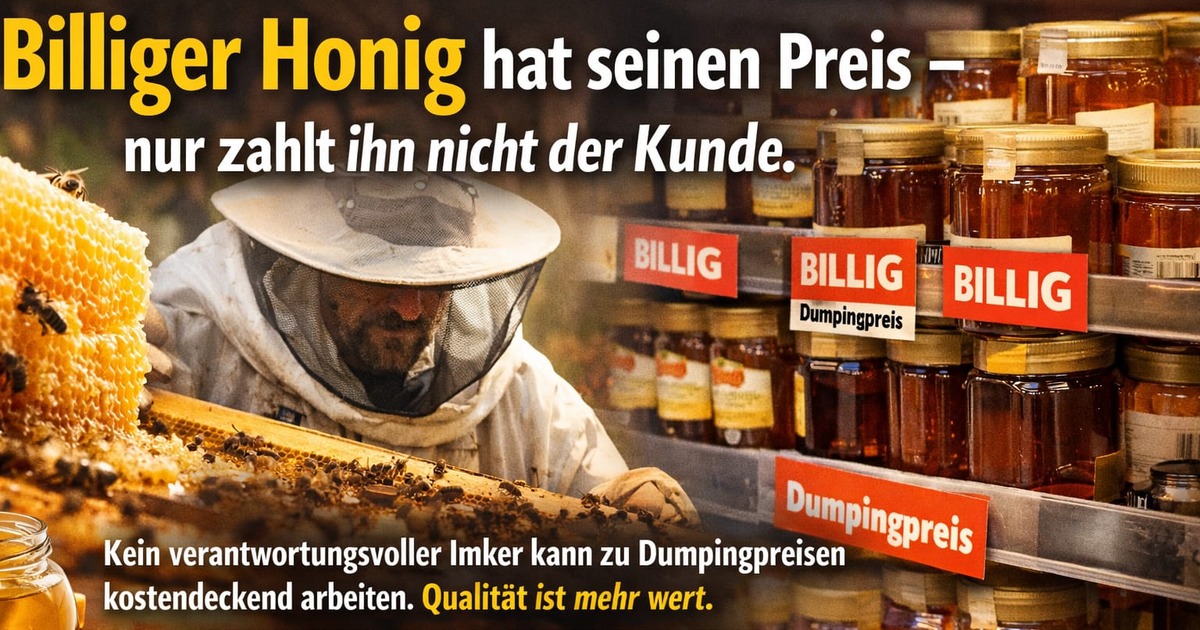 Banner Dumpingpreise Honig