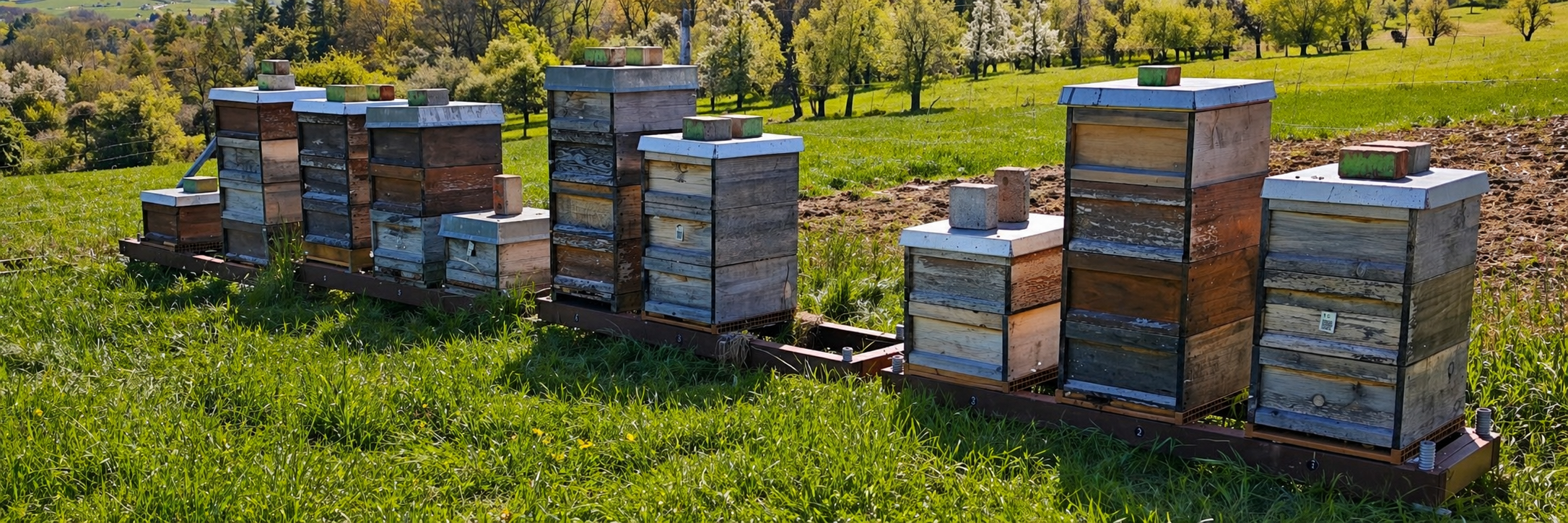 Bienenbeuten -Honigraumgabe